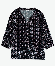 blouse femme imprimee avec manches 34 elastiquees imprime blousesB006101_4