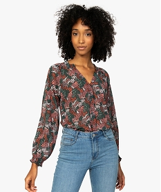 BLOUSE PALMIER BLEU BLOUSE LIBERTY