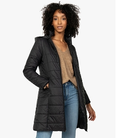 manteau femme matelasse avec capuche noirB012601_1