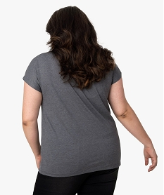 tee-shirt femme grande taille a manches courtes a motifs grisB026101_3