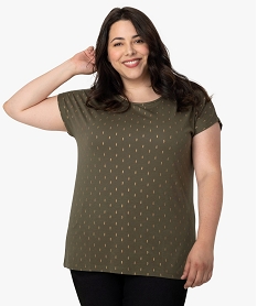 tee-shirt femme grande taille a manches courtes a motifs imprimeB026201_1
