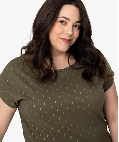 tee-shirt femme grande taille a manches courtes a motifs imprimeB026201_2