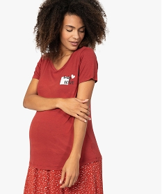 GEMO Tee-shirt de grossesse avec inscription Imprimé