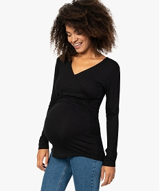tee-shirt de grossesse et allaitement cache-cour noirB032601_1