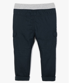 pantalon coupe cargo double avec taille elastique bebe garcon bleu pantalonsB040701_2