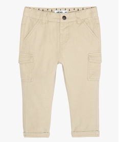 GEMO Pantalon bébé garçon cargo doublé Brun