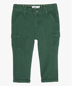 GEMO Pantalon bébé garçon cargo doublé Vert