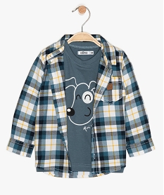 ensemble bebe garcon (2 pieces) chemise et tee-shirt multicoloreB042601_1