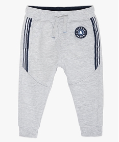 GEMO Pantalon de jogging bébé garçon avec bandes rayées – Lulu Castagnette Gris