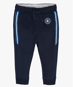 GEMO Pantalon de jogging bébé garçon avec bandes rayées – Lulu Castagnette Bleu