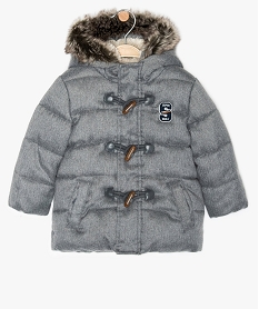 blouson bebe garcon entierement double avec capuche grisB044001_1