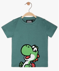 GEMO Tee-shirt bébé garçon avec motif dinosaure – Super Mario Vert