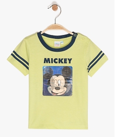 GEMO Tee-shirt bébé garçon avec motif Mickey animé - Disney Jaune