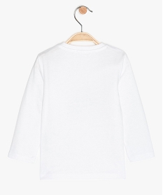tee-shirt garcon a manches longues et motif en relief blanc tee-shirts manches longuesB047601_2