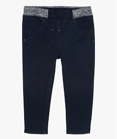 GEMO Jegging bébé fille à taille réglable et ceinture pailletée navy