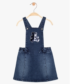 robe bebe fille en jean a bretelles - lulu castagnette bleu robesB054201_1