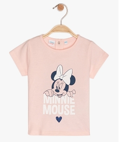 GEMO Tee-shirt bébé fille imprimé Minnie - Disney Rose