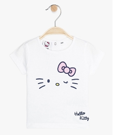 GEMO Tee-shirt bébé fille imprimé - Hello Kitty Blanc