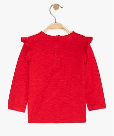 tee-shirt bebe fille a manches longues – lulu castagnette rougeB058301_2