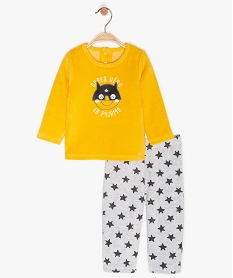 GEMO Pyjama bébé garçon en velours à motif étoiles Multicolore