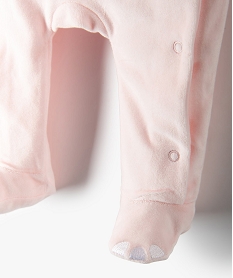 pyjama bebe fille en velours a motif renard roseB061401_3
