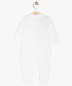 pyjama bebe fille en velours avec col claudine blancB062001_2