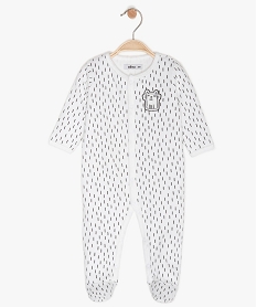 GEMO Pyjama bébé en velours à motif graphique Multicolore