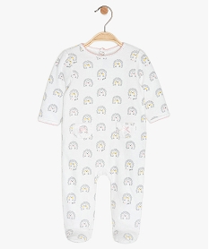 pyjama bebe en velours imprime herisson multicoloreB065201_1