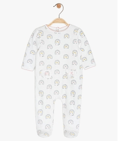 GEMO Pyjama bébé en velours imprimé hérisson dore