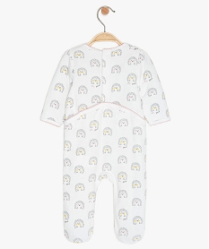 pyjama bebe en velours imprime herisson multicoloreB065201_2