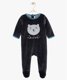 GEMO Pyjama bébé en velours doux imprimé ours animé Multicolore
