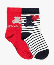 GEMO Chaussettes bébé fille pailletés avec coton bio - Lulu Castagnette Bleu