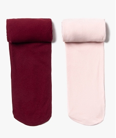 GEMO Collants fille semi-opaques unis (lot de 2) Rouge