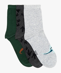 GEMO Chaussettes garçon à motifs dinosaures (lot de 3) - Jurassic World Vert