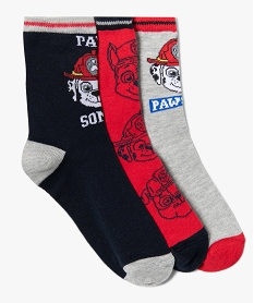 GEMO Chaussettes garçon tige haute (lot de 3) - PatPatrouille Multicolore