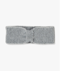 GEMO Bandeau cache-oreille bébé fille en grosse maille unie Gris