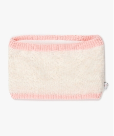 GEMO Snood bébé fille bicolore à paillettes et doublé polaire Rose