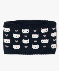 snood bebe double polaire motif chats bleuB078501_1