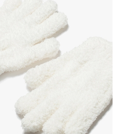 gants fille en maille bouclette (lot de 2 paires) blanc standardB080001_2