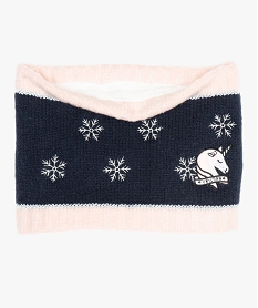 GEMO Echarpe fille forme snood avec motif licorne Bleu