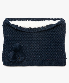 GEMO Snood fille pailleté doublure douce en maille peluche Bleu