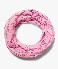 foulard fille forme snood imprime licornes bleu foulards echarpes et gantsB081601_1