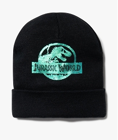 bonnet garcon avec revers et motif scintillant – jurassic world noirB081801_1