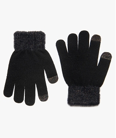 GEMO Gants fille tactiles à détail pailleté Noir