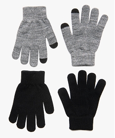 GEMO Gants fille spécial écrans tactiles (lot de 2 paires) Noir