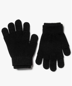 GEMO Gants fille pailletés avec mitaines Noir