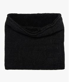 GEMO Snood garçon en grosse maille à doublure poilue Noir