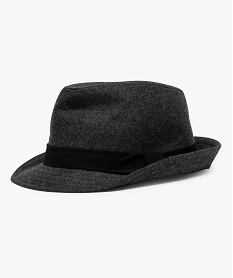 GEMO Chapeau homme forme Fedora Gris