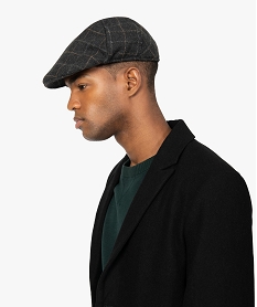 casquette homme style gavroche a carreaux gris chapeaux casquettes et bonnetsB085601_2