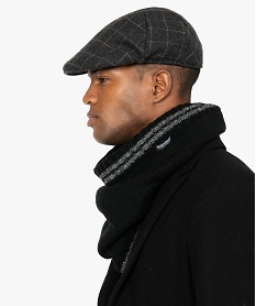 echarpe homme forme snood en maille avec doublure polaire – 3m noir foulard echarpes et gantsB086201_4